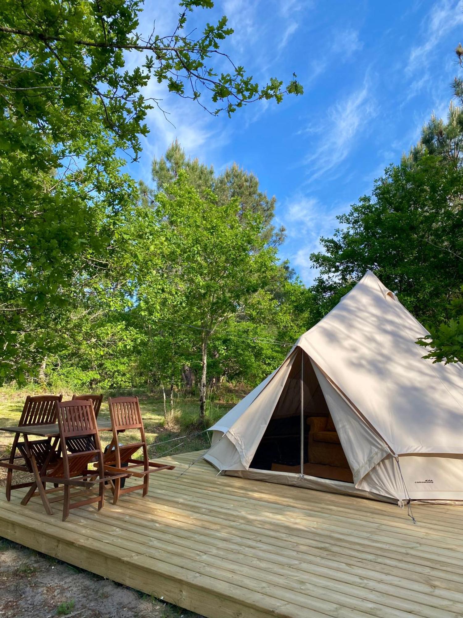 Camping La Kahute - Tente Lodge Au Coeur De La Foret Carcans Dış mekan fotoğraf